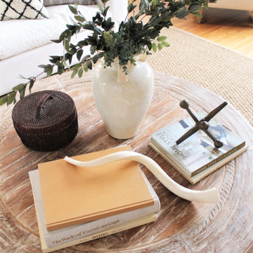 Coffee Table Styling in an Updated English Tudor