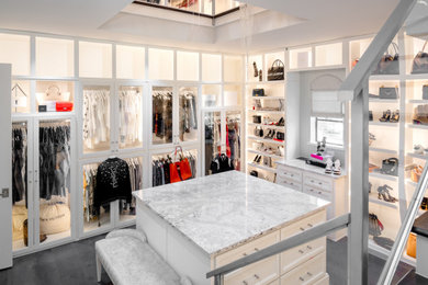 Inspiration for a transitional closet remodel in Houston