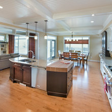 wood granite island