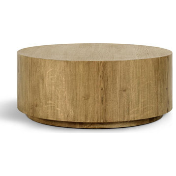 Layne 42 Round Coffee Table in Light Brown