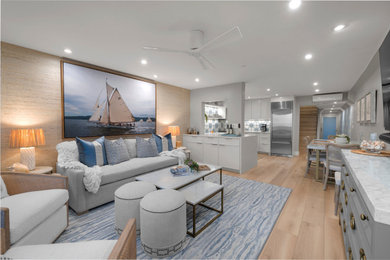 Inspiration for a coastal living room remodel in Phoenix