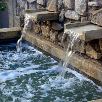 Un jardin une fontaine