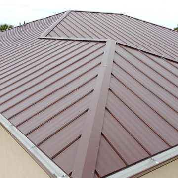 Mansard Brown Metal Roof