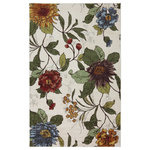 Mohawk - Strata Ume Rug, Multi, 7'6x10' - Bold circles in red, orange, blue, and yellow, come together on a neutral background of gray, cream, and green to create the floral inspired contemporary design of the Mohawk Home Tossed Floral Area Rug. Flawlessly finished, this collection features bold color clarity and richly defined details with the dependable durability needed for busy households. The dense pile is created with a premium wear dated nylon yarn that provides sumptuous softness and proven stain resistance power while the durable latex backing offers precise placement during daily wear and tear. This area rug is available in runners, scatters, 5x8, 8x10, and other popular area rug sizes, making it ideal for any indoor space, including the living room, dining room, bedroom, office, hallways, entryways, and more.