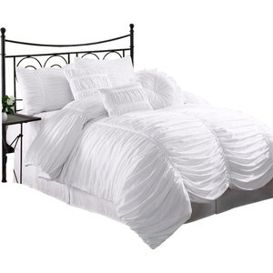 Serena Comforter Pink Blush 3pc Set Full Queen Contemporary