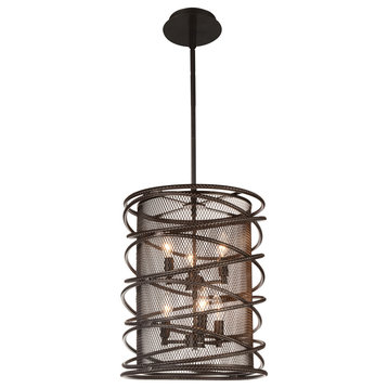 Darya 6 Light Up Chandelier With Brown Finish