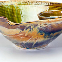 Natural Green Chip Dip Bowl - Chip And Dip Sets