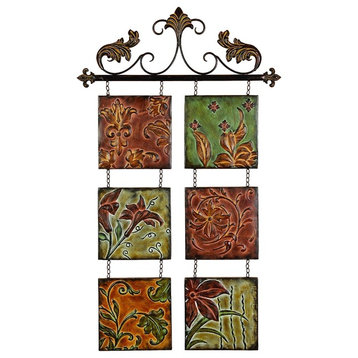 Traditional Multi Colored Metal Wall Decor 99204