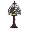 Hummingbird Tiffany-Style 12" Table Lamp, Bronze