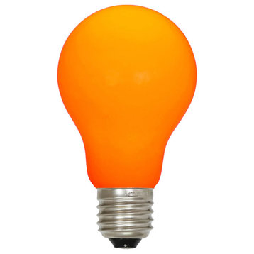 A19 LED Ceramic Bulb E26 Neck Base, Orange