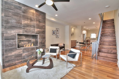 Trendy living room photo in Baltimore
