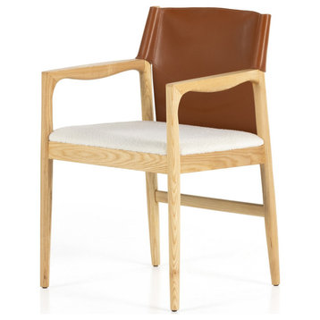 Lulu Dining Chair, Saddle Leather Blend