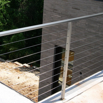 Stainless Steel Cable Railing - Rectangle Top Tube (Exterior)
