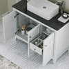 Solano Bathroom Vanity, Single Sink, 42", White, Freestanding