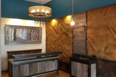 Example of a trendy home office design in Phoenix