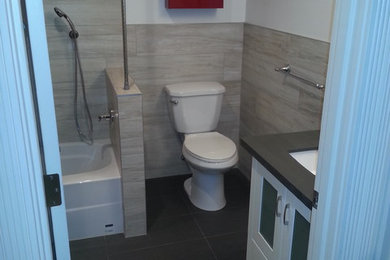 Inspiration for a modern bathroom remodel in Seattle
