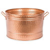 Hammered Pattern Galvanized Farmhouse Style Tub, Copper
