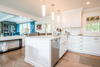 Example of a trendy kitchen design in Boston
