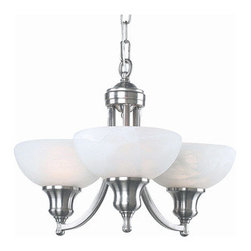3-Light-Brushed-Steel-Mini-Chandelier - Chandeliers