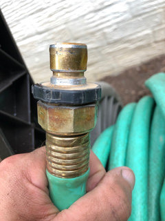 Cannot remove garden hose from outdoor faucet