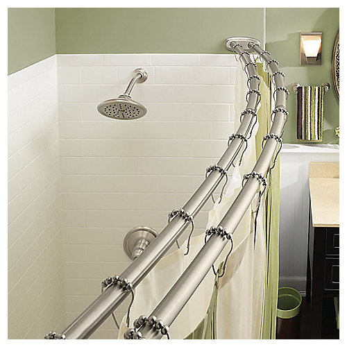 curtain for curved shower rod
