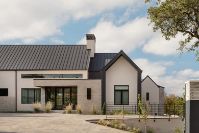 Inspiration for a contemporary one-story exterior home remodel in Austin