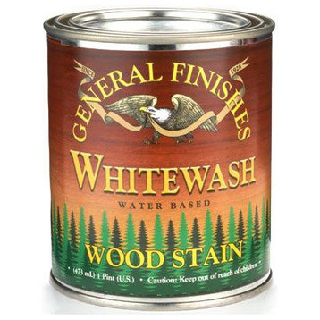 General Finishes Water Based Stain, White Wash, 1 Pint