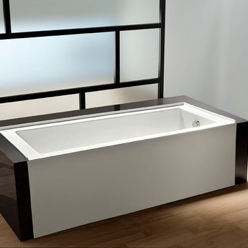60" Contemporary Alcove Acrylic Bathtub