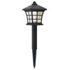 Elegant Lighting LDOD3004-6PK Dux 4"W Solar LED Center Mount Path - Black