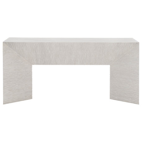 Bernhardt Solaria Console Table With 2 Wooden Pedestal Bases