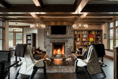 Inspiration for a living room remodel in Burlington