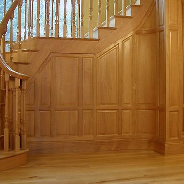 Oak staircase and paneling