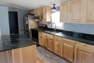 Inspiration for a rustic kitchen remodel in Other