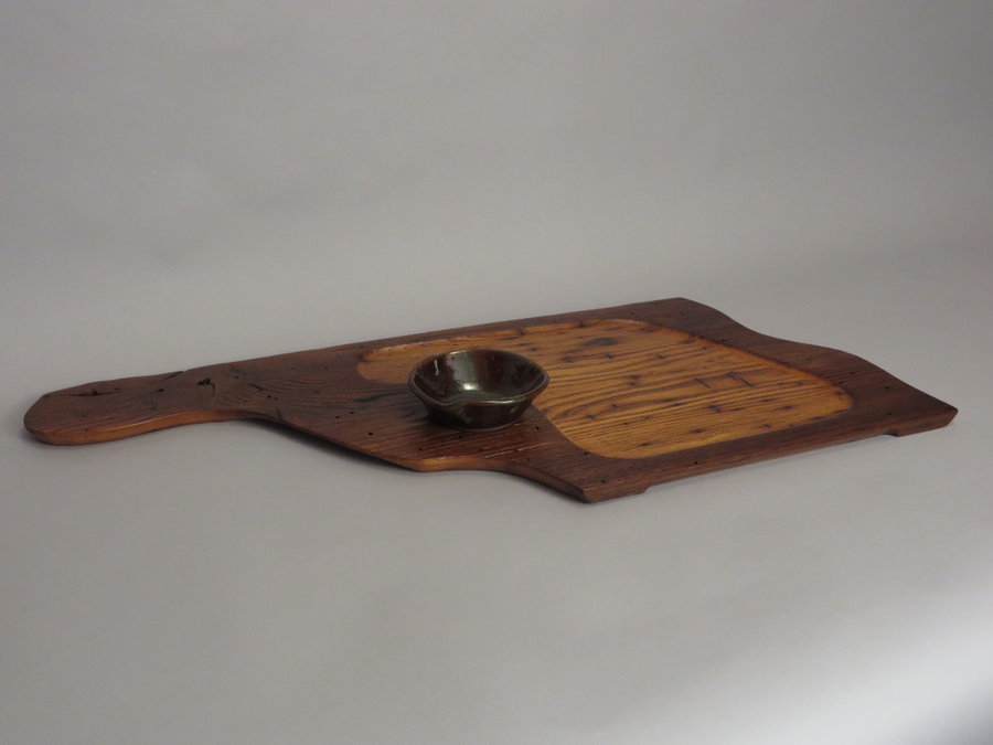 #15052 American Chestnut Serving Tray with Thor Bowl