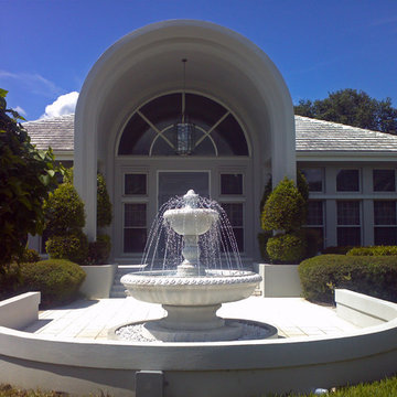 White Marble Tiered Fountain