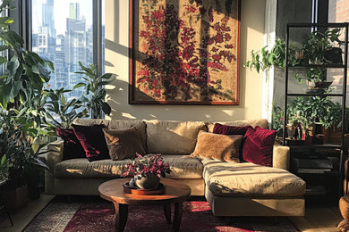 Example of a trendy living room design in San Francisco