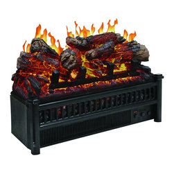 Electric Logs with Heater Fireplace Insert - Indoor Fireplaces