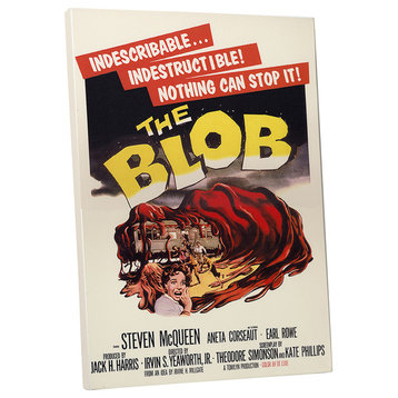 Sci Fi Movies "The Blob" Gallery Wrapped Canvas Wall Art