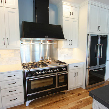 White and Gray Kitchen with Massive Storage Solutions