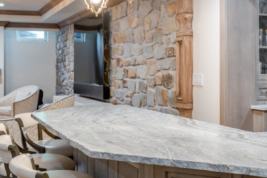 Mountain style home bar photo in Philadelphia