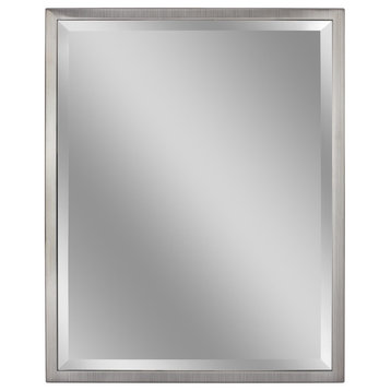 Head West Brushed Nickel Framed Beveled Accent Mirror - 30x40