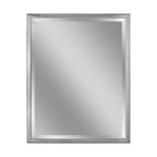 Head West Brushed Nickel Framed Beveled Accent Mirror - 30x40