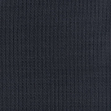 Navy Blue Basket Weave Jacquard Woven Upholstery Fabric By The Yard