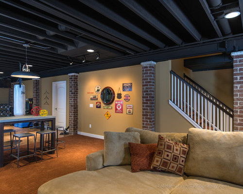 Unfinished Basement Ceiling Ideas, Pictures, Remodel and Decor