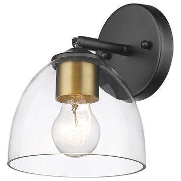 Roxie 1 Light Wall Sconce With Clear Glass Shade