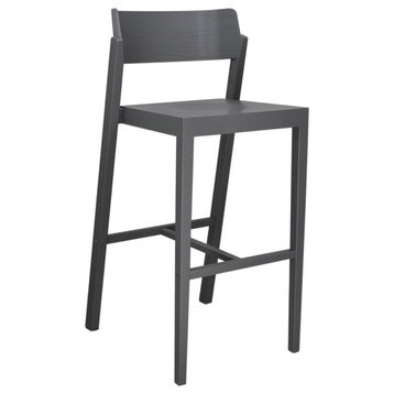 The 100 Bar Stool, 29" Seat Height, Gray