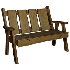 Rustic reclaimed tobacco lath board small decorative sale garden bench