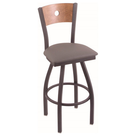 Holland Bar Stool, 830 Voltaire 30 Bar Stool, Pewter Finish