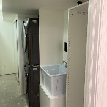 IKEA Pax Closet within Basement Laundry space
