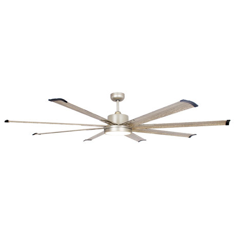 72 in Modern LED Ceiling Fan with Remote in Satin Nickel